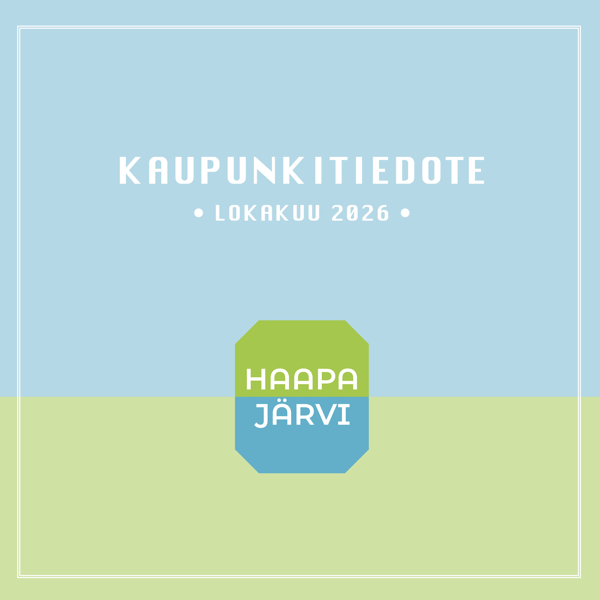 Haapajärven kaupungin tiedote 10/2026