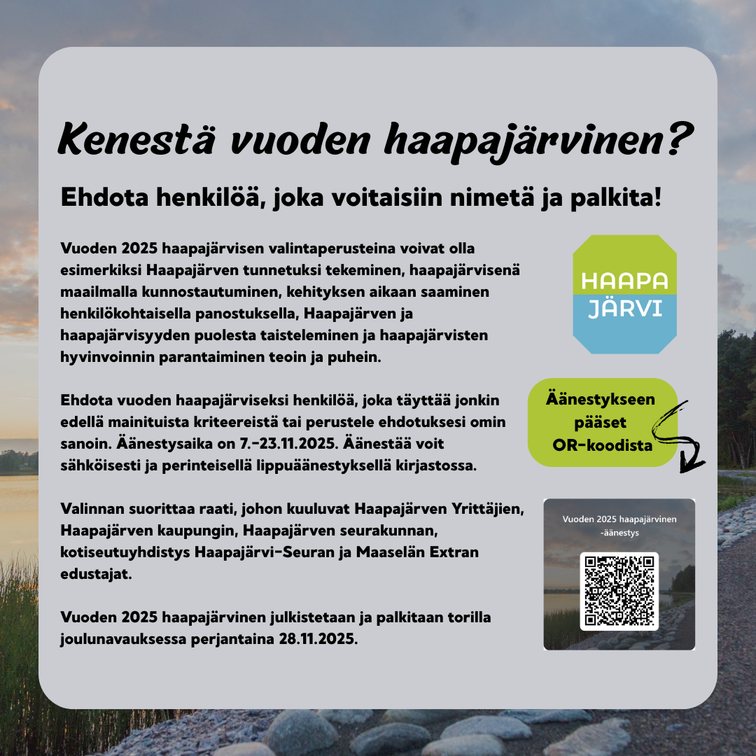 Vuoden haapajärvinen