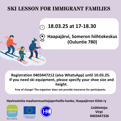 Ski lesson for immigrant families