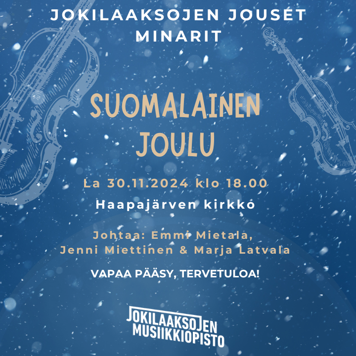 Suomalainen joulu -orkesterikonsertin juliste